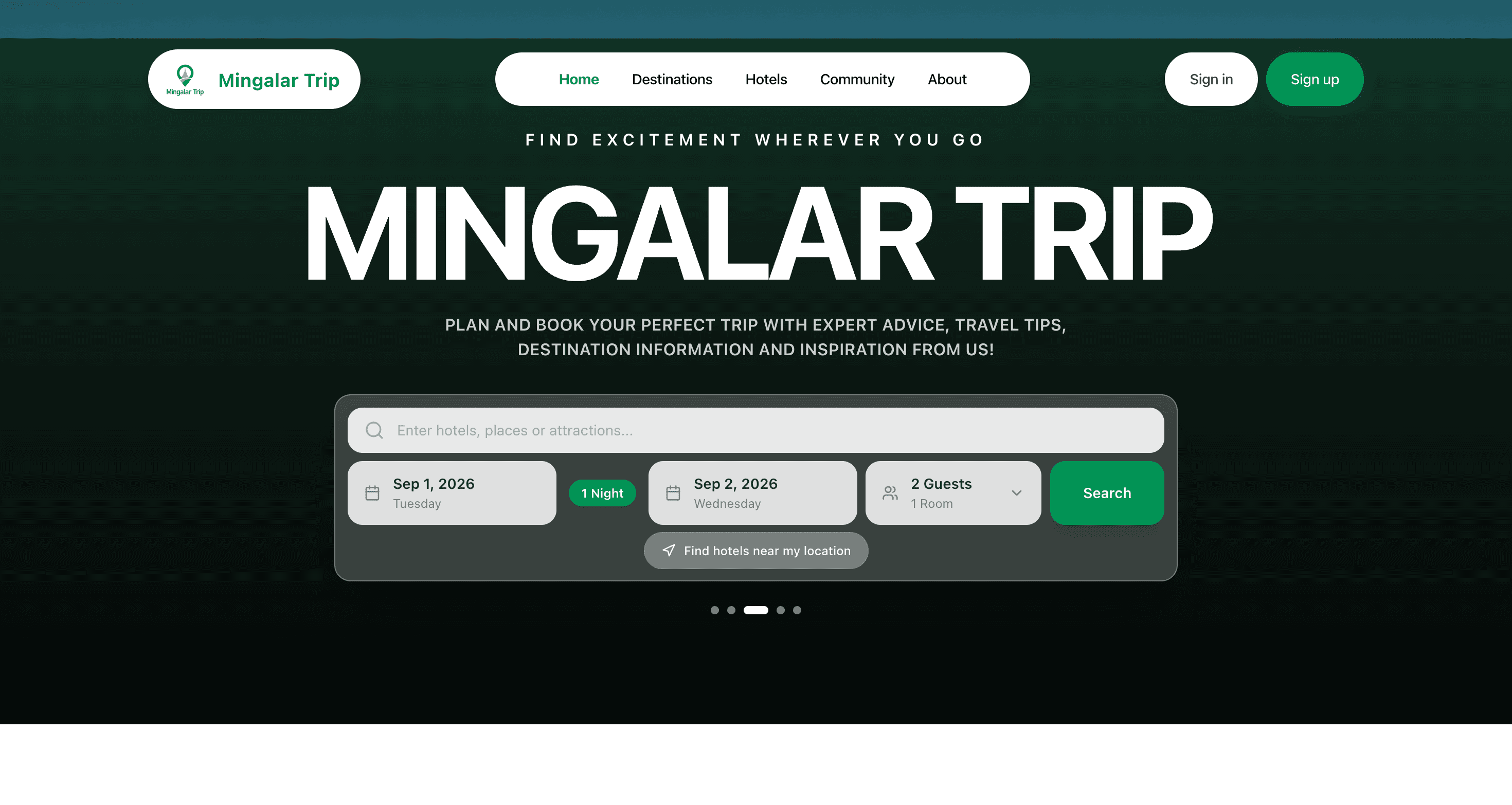Mingalar Trip — Hotel Booking Platform